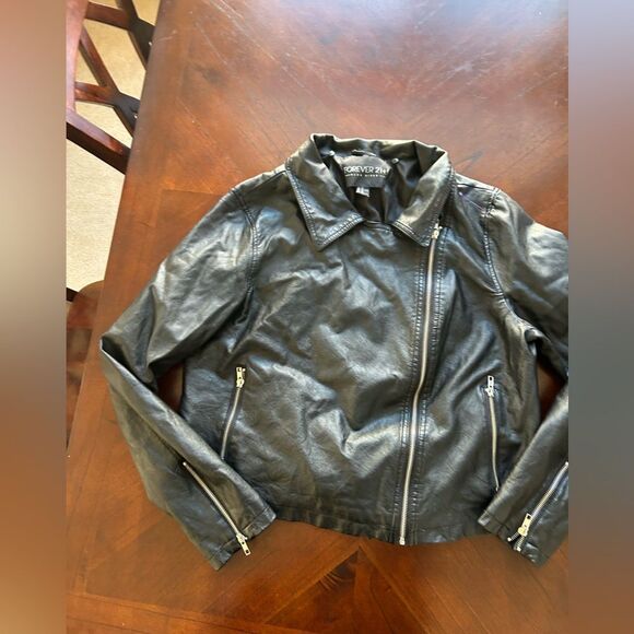 FOREVER 21 plus women's jacket size 2X black - Picture 2 of 5